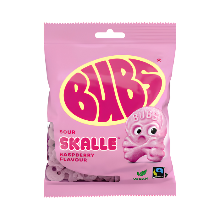 Bubs Raspberry Skull Foam Candy 90g
