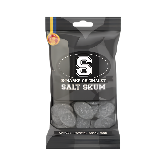 S-Märke Skum Salt/Liquorice Foam Candy 70g