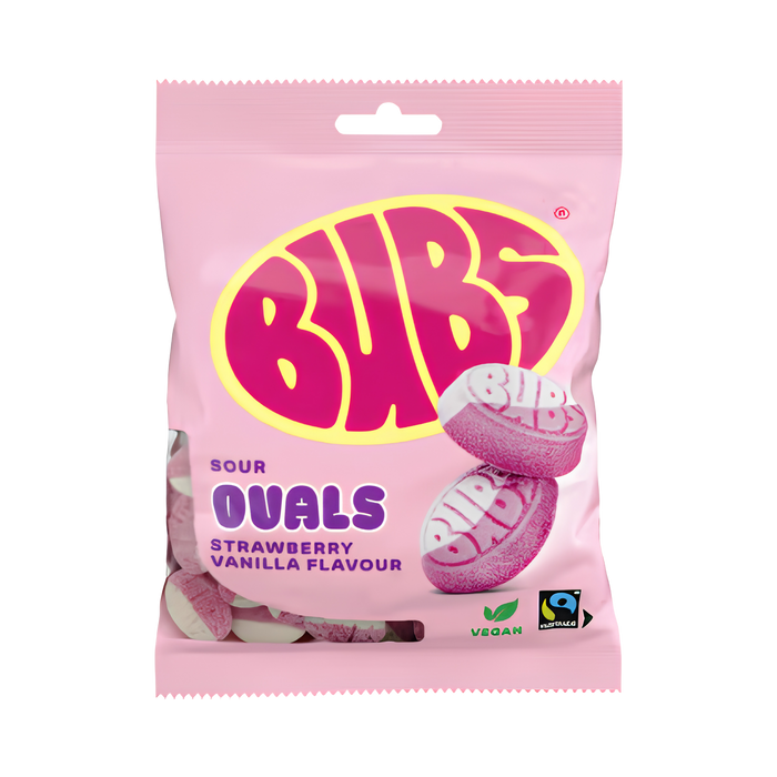 Bubs Strawberry Vanilla Goody Sour Ovals 90g